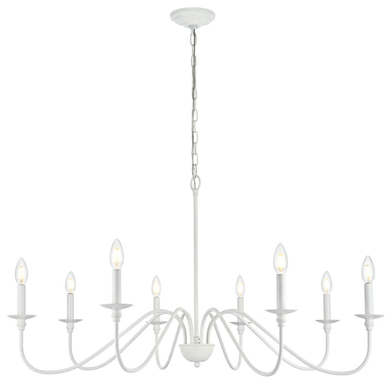 Living District Rohan 42" Chandelier in White