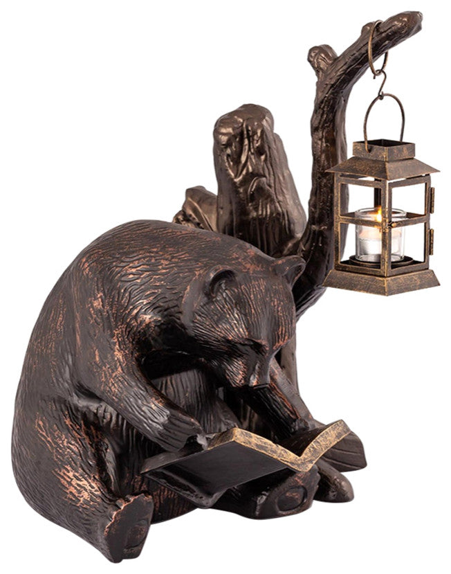 Booklover Bear Garden Lantern