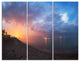 "Summer Night With Blue Sky" Skyline Canvas Print, 3 Panels, 36"x28"