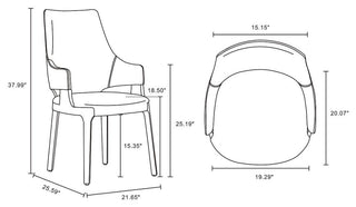 Manhattan Comfort Kara Dining Arm Chair