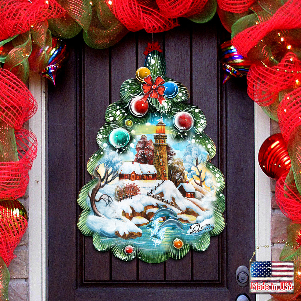 Lighthouse Tree Door Hanger