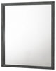 Benzara BM232852 Wall Mirror, Rectangle Frame/Natural Wood Grain Details, Gray