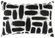 Surya Stroke SRK-003 16"x16" Pillow Cover, Black/White