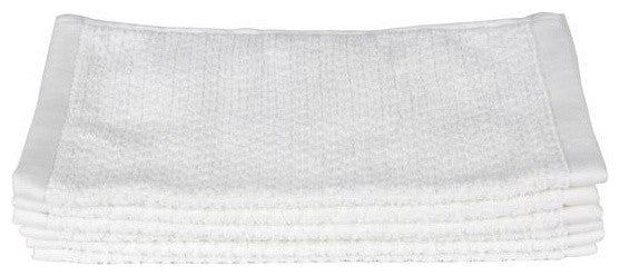 Everplush Diamond Jacquard Washcloth Towel Set, Pack of 6, White