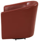 Hayden Swivel Accent Arm Chair, Pumpkin, Bonded Leather
