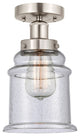 Innovations 616-1F-SN-G184 Canton 1 Light Semi-Flush Mount, Brushed Satin Nickel