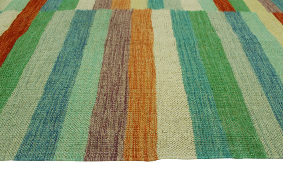 Winchester Kilim Mannan Orange/Beige Rug, 5'7x7'7
