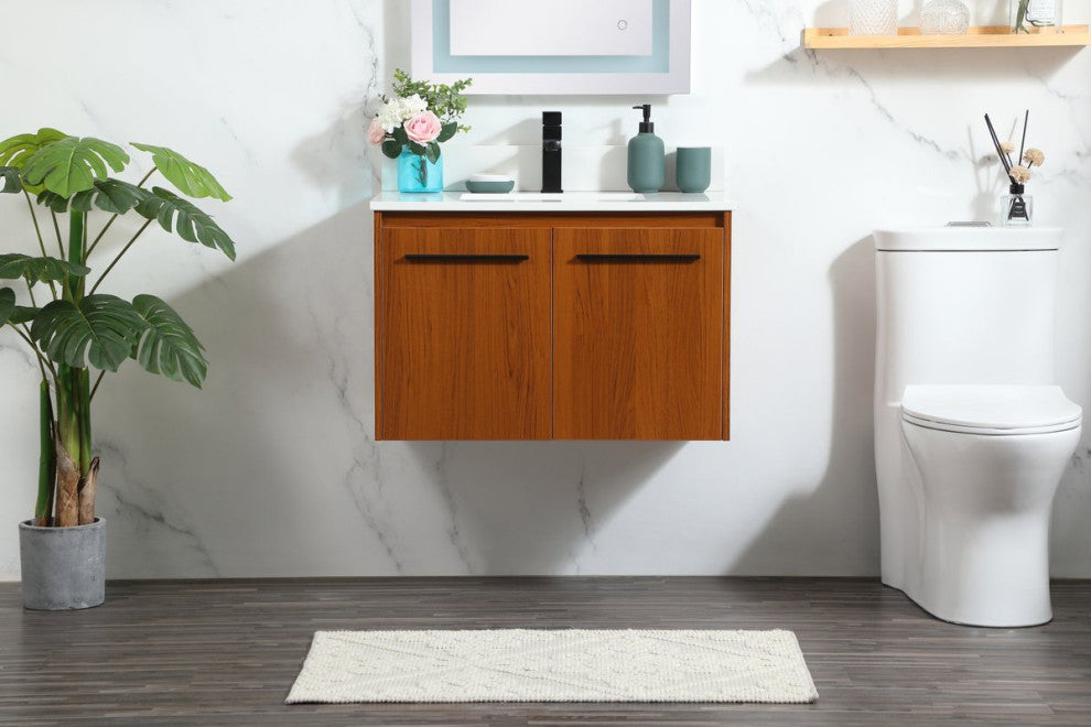 Elegant Decor Penn Bathroom Vanity Teak