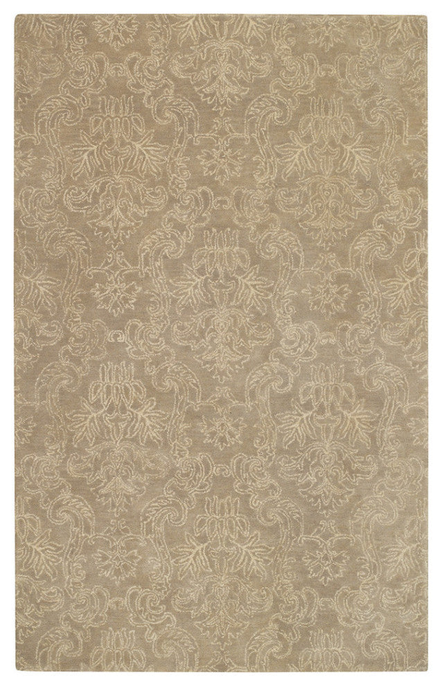 Capel Flower Garden Taupe 3286_700 Hand Tufted Rugs - 5' X 8' Rectangle