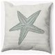 26x26" Starfish Nautical Decorative Indoor Pillow, Sage