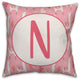 Monogram Lllama Pattern - N 16x16 Spun Poly Pillow