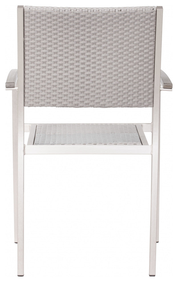 Set of Two Silver Arm Chairs
