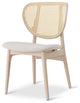 Modern Brazilian, Joelma, Cane Side Chair, Nevoa/Natural/Crafted Glaze