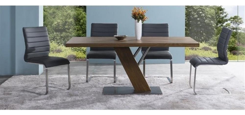 Fusion Contemporary Side Chairs, Set of 2, Gray