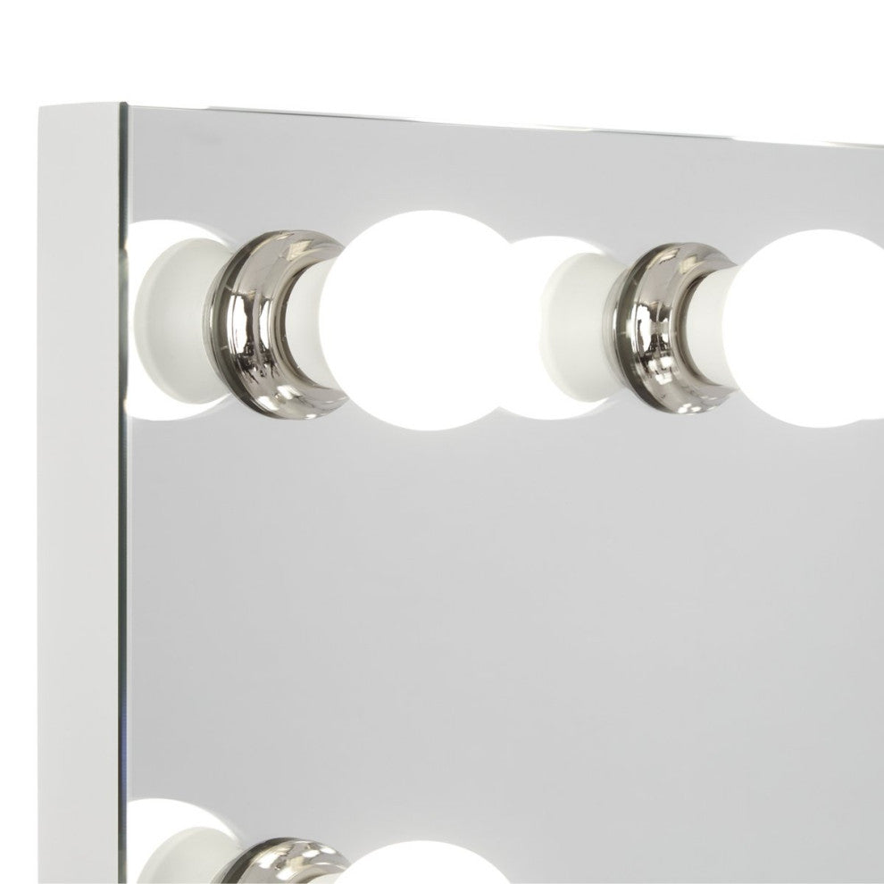Hollywood Premiere Slim Vanity Mirror, White