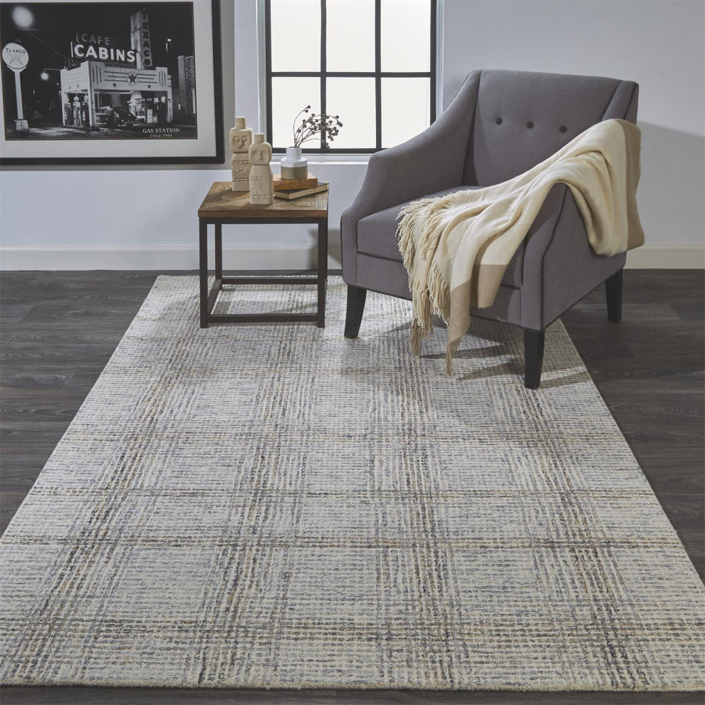 Weave & Wander Natal Transitional Geometric, Ivory/Gray/Tan, 5'x8'