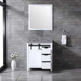 Marsyas Transitional White 30" Single Sink Vanity Set