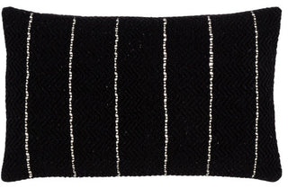 Surya Ontario Black Pillow Cover 14"H X 22"W