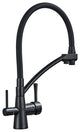 Solid Brass Matte Black Kitchen Faucet With Filtered Water Tap