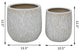 14.5" and11" Outdoors Tree Bark Ceramic Pot ,Set of 2