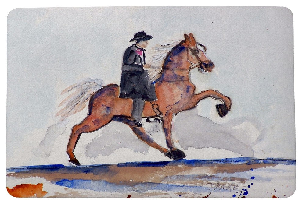 Betsy Drake Brown Horse Walking Door Mat 30x50