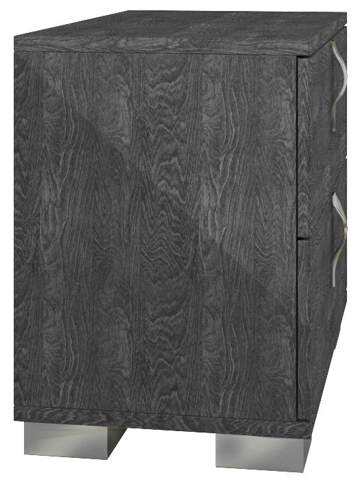 Sarah 2-Drawer Nightstand Grey Birch