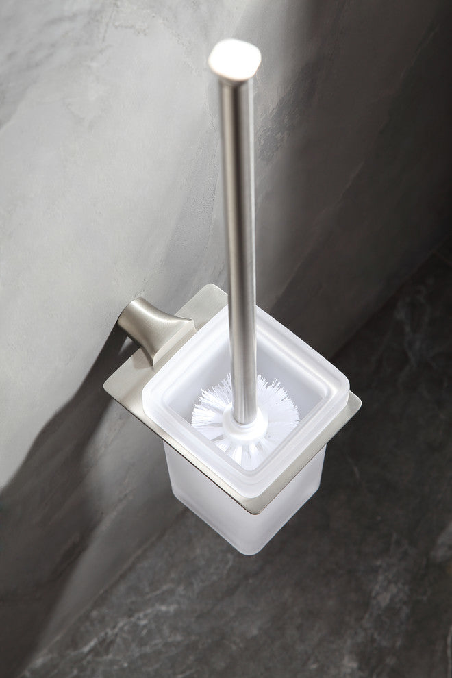 ANZZI Essence Series Toilet Brush Holder, Brushed Nickel