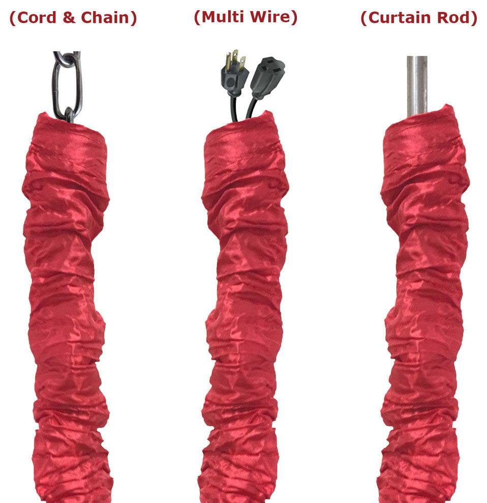 Royal Designs Cord/Chain Cover, 4', Touch Fastener, Red