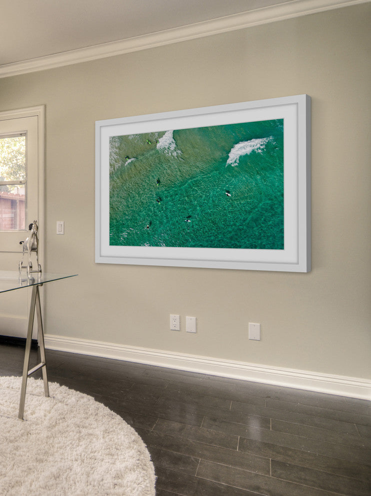 "Paddling Out" Framed Print by Karolis Janulis