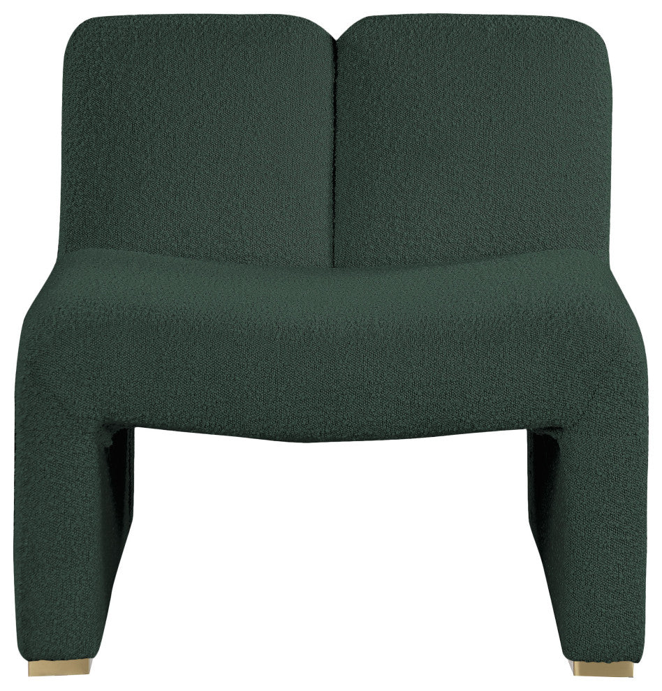 Alta Boucle Fabric Upholstered Accent Chair, Green