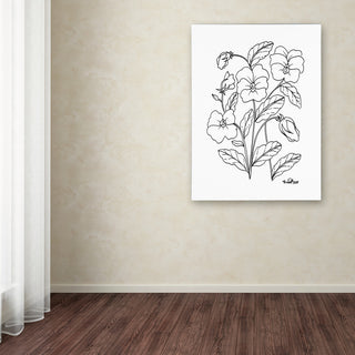 KCDoodleArt 'Simple Flower Doodle 3' Canvas Art, 14"x19"