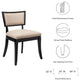 Pristine Upholstered Fabric Dining Chairs, Set of 2, Beige