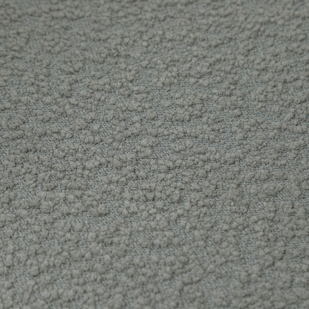 28" Wide Boucle Upholstered Square Armchair, Light Gray