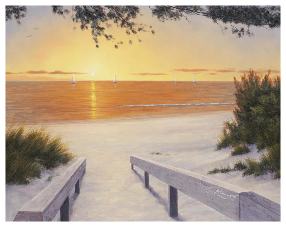 "Evening Sunset" Digital Paper Print by Diane Romanello, 50"x38"