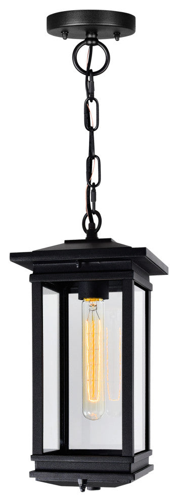 Oakwood 1 Light Outdoor Black Pendant