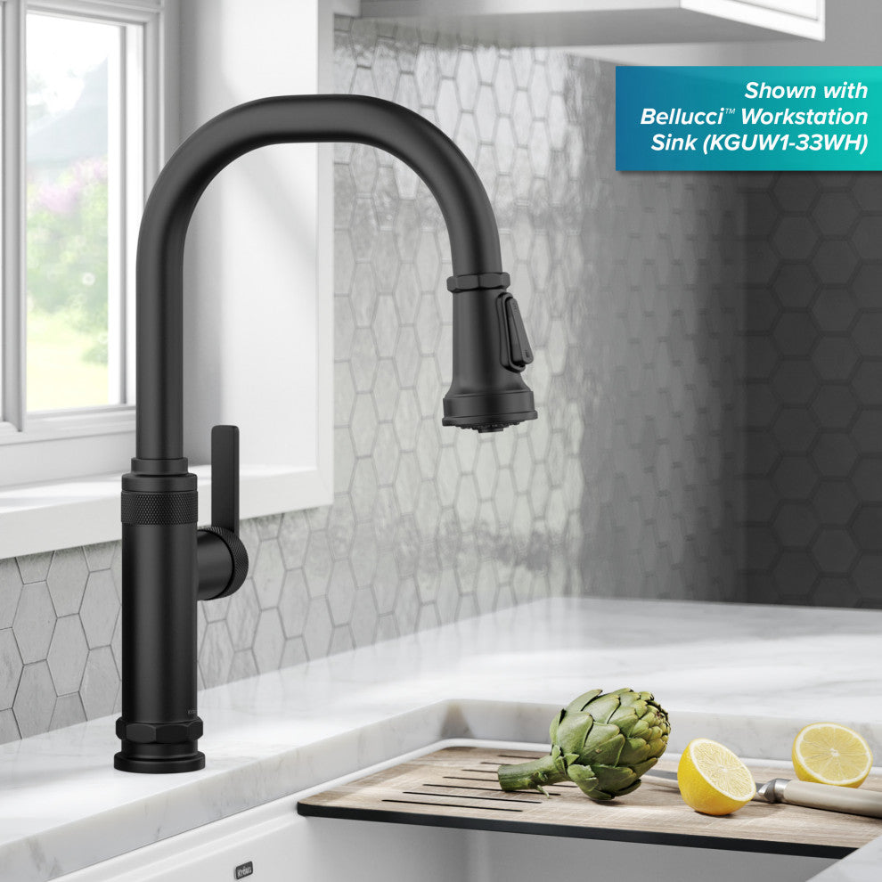 Sellette Pull-Down Kitchen Faucet, Matte Black, Model Kpf-4102mb