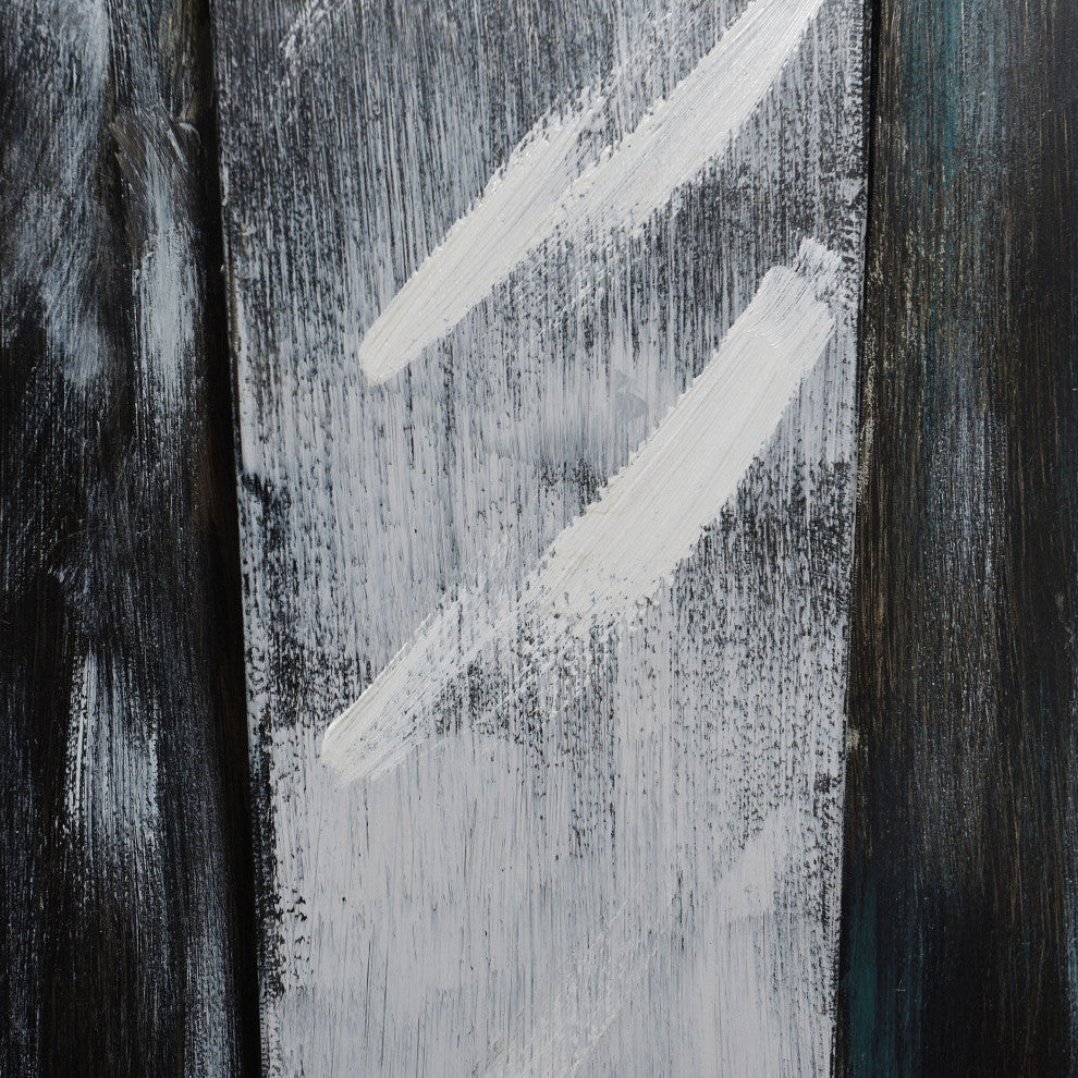 Midnight Aluminum Layered Metal Wall Decor, Silver Foil Accents Black, Grey