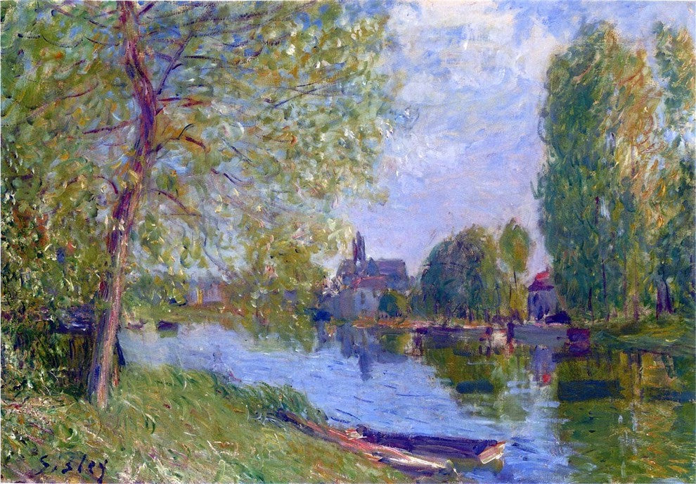 Alfred Sisley Spring at Moret on the Loing River Wall Decal Print
