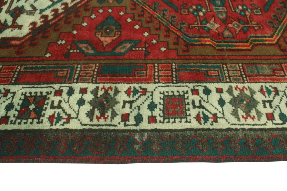 Fine Vintage Distressed Nawfal Rust/Ivory Runner, 3'3x10'8