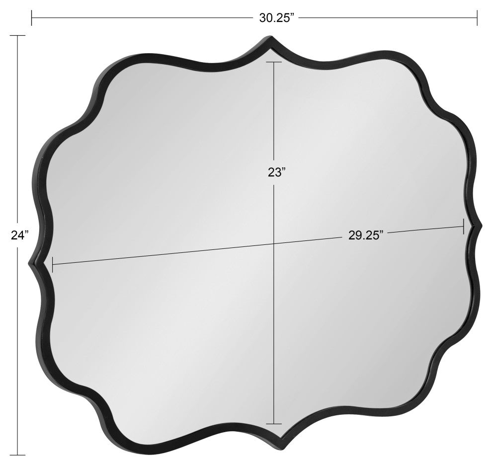 Higby Framed Wall Mirror, Black 24x31