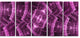 Purple Metal Protective Grids, Abstract Wall Art Canvas, 60"x28", 5 Panels