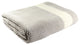 Cotton Throw Blanket, Marici Collection, Light Gray and Cream