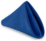1 Dozen 17" Cloth Dinner Table Napkins for Weddings Polyester Fabric Royal Blue