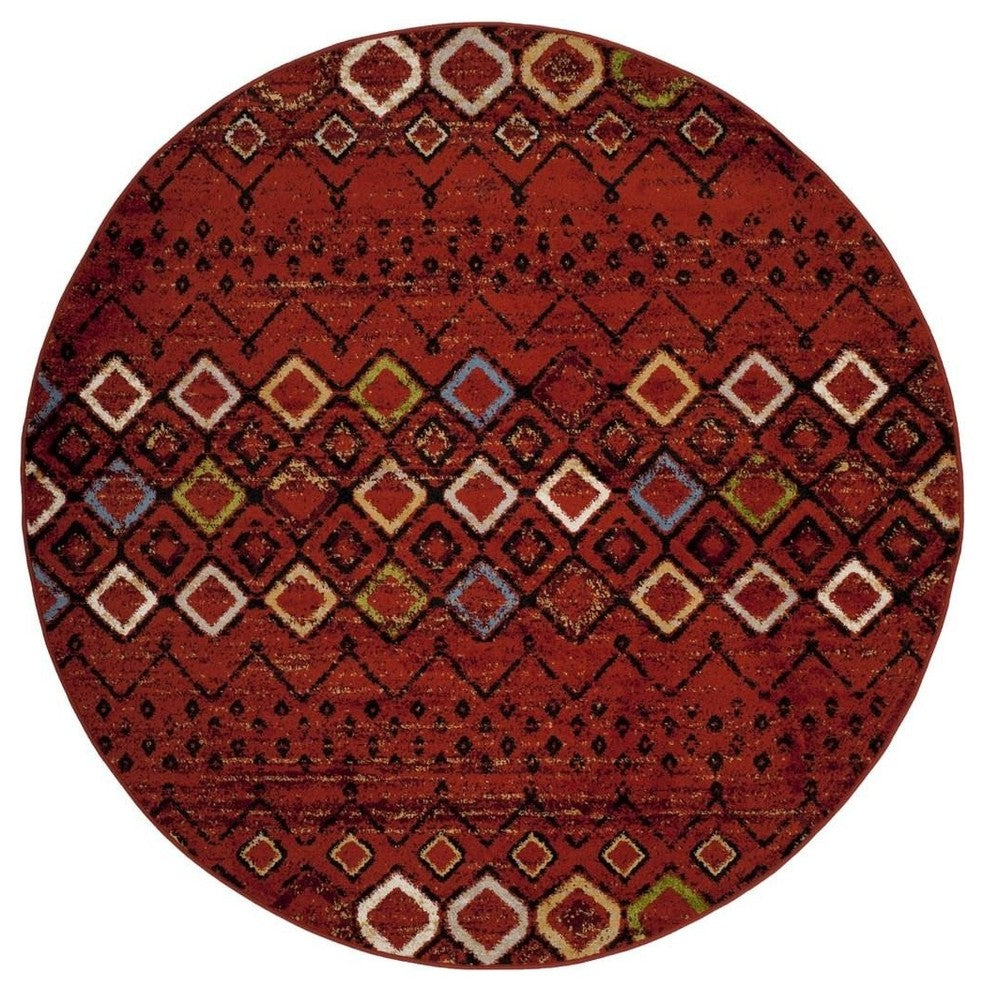 Safavieh Amsterdam Ams108D Rug, Terracotta/Multi, 4'0"x6'0"