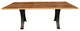 Boone Dining Table, Reclaimed Barnwood, Natural, 48x96, 2 Breadboard Exts