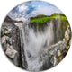 Awesome Dettifoss Waterfall, Landscape Round Wall Art, 38"