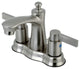 4" Centerset Bathroom Faucet WithRetail Pop-Up, Brushed Nickel