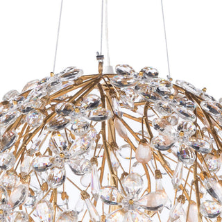 Modern Luxury Floral Globe Sphere Crystal Chandelier, 8-Light