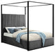 Jax Velvet Bed, Gray, Queen