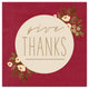 Give Thanks Circle Floral 16"x16" Canvas Wall Art